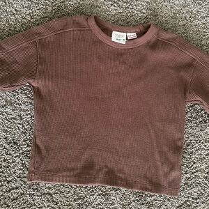 Zara Kids Short Sleeve Tee in Warm Brown